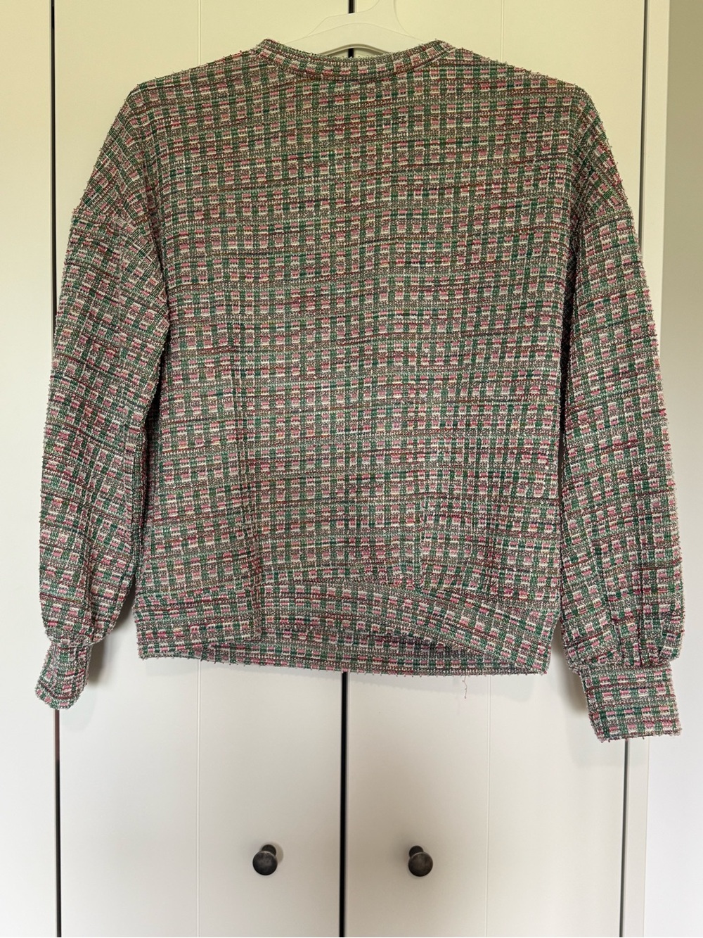 Buru Pullover Sweater-Green and Pink